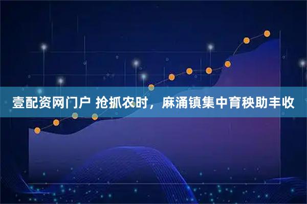 壹配资网门户 抢抓农时，麻涌镇集中育秧助丰收